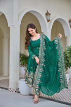Rama Crunchy Silk Embroidery with Sequin Suit Set
