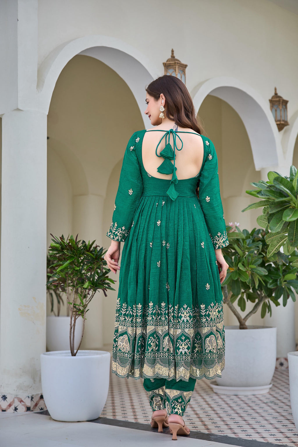 Rama Crunchy Silk Embroidery with Sequin Suit Set