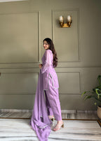 Violent Crunchy Silk Fabric With Siroski Work Kurta Set