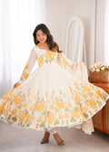 Sunflower Whisper Organza Anarkali