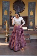 Elegant Wedding & Festive Wear Embroidered Crop Top Lehenga Set
