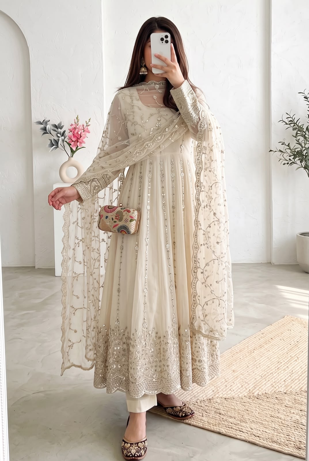 Mahima Tredning Fandy Silk Embroidery Anarkali