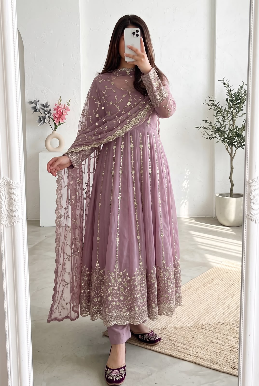 Mahima Tredning Fandy Silk Embroidery Anarkali
