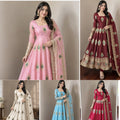 Morpich Fandy Silk Embroidery Anarkali